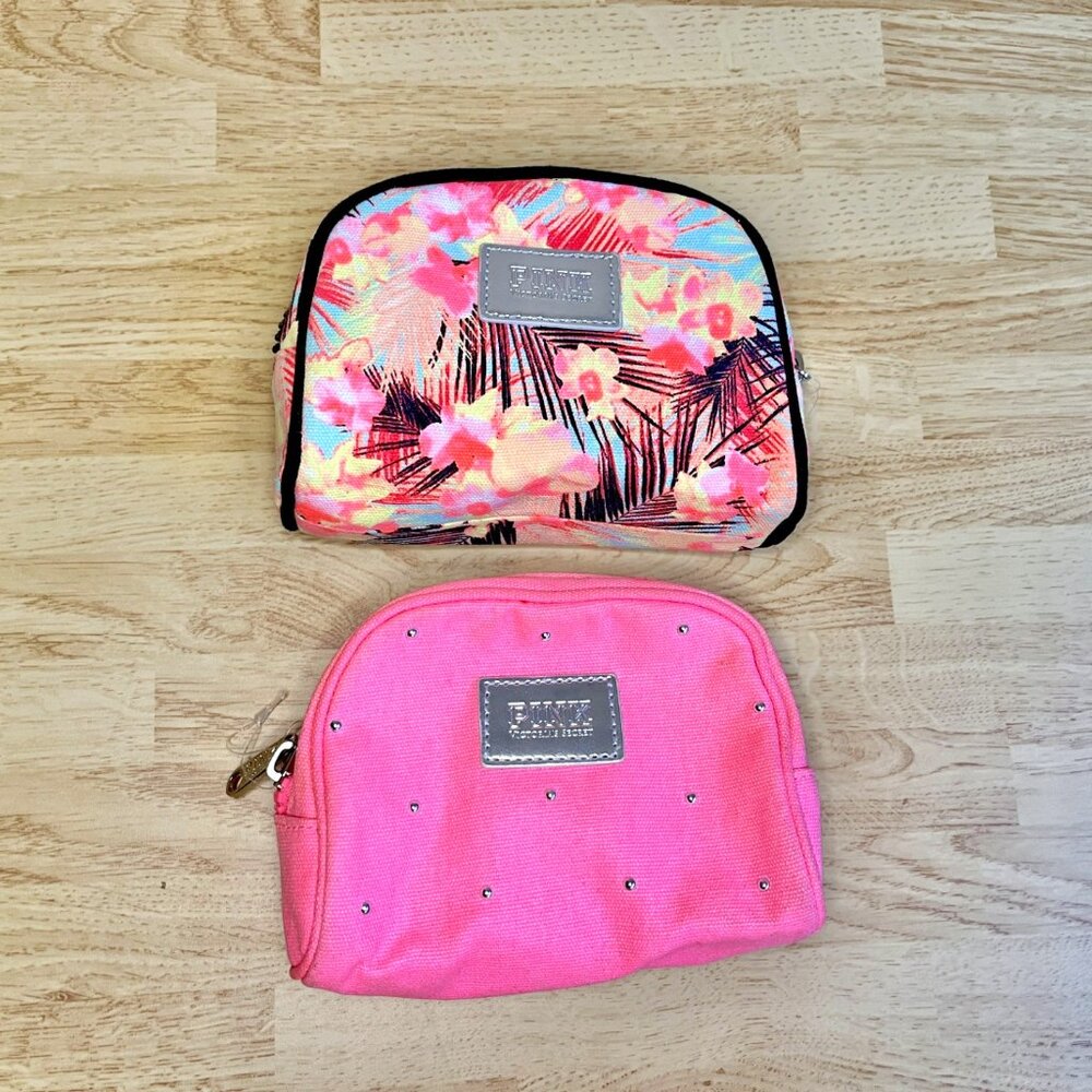 NWOT Pack of 2 Victoria's Secret PINK Pouch Makeup Bag